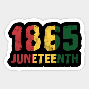 Juneteenth 1865 Black History African American Men Women Sticker